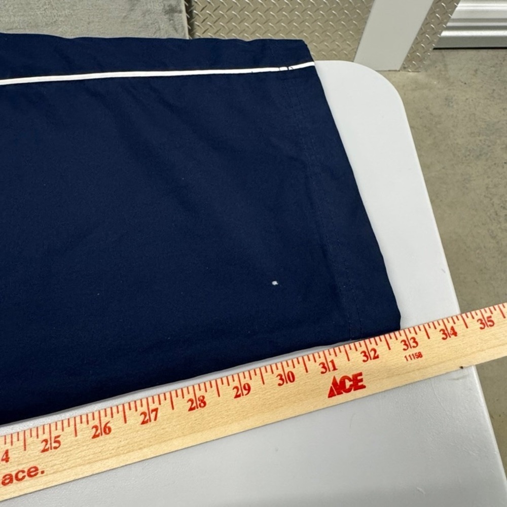 Nike Mens XXL Navy Blue Track Pants Mesh Lined White Stripe Windbreaker Joggers - Picture 7 of 9